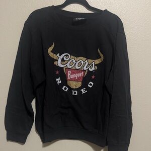 Black crewneck sweatshirt
